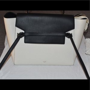 Celine White/Black Mini Belt Bag